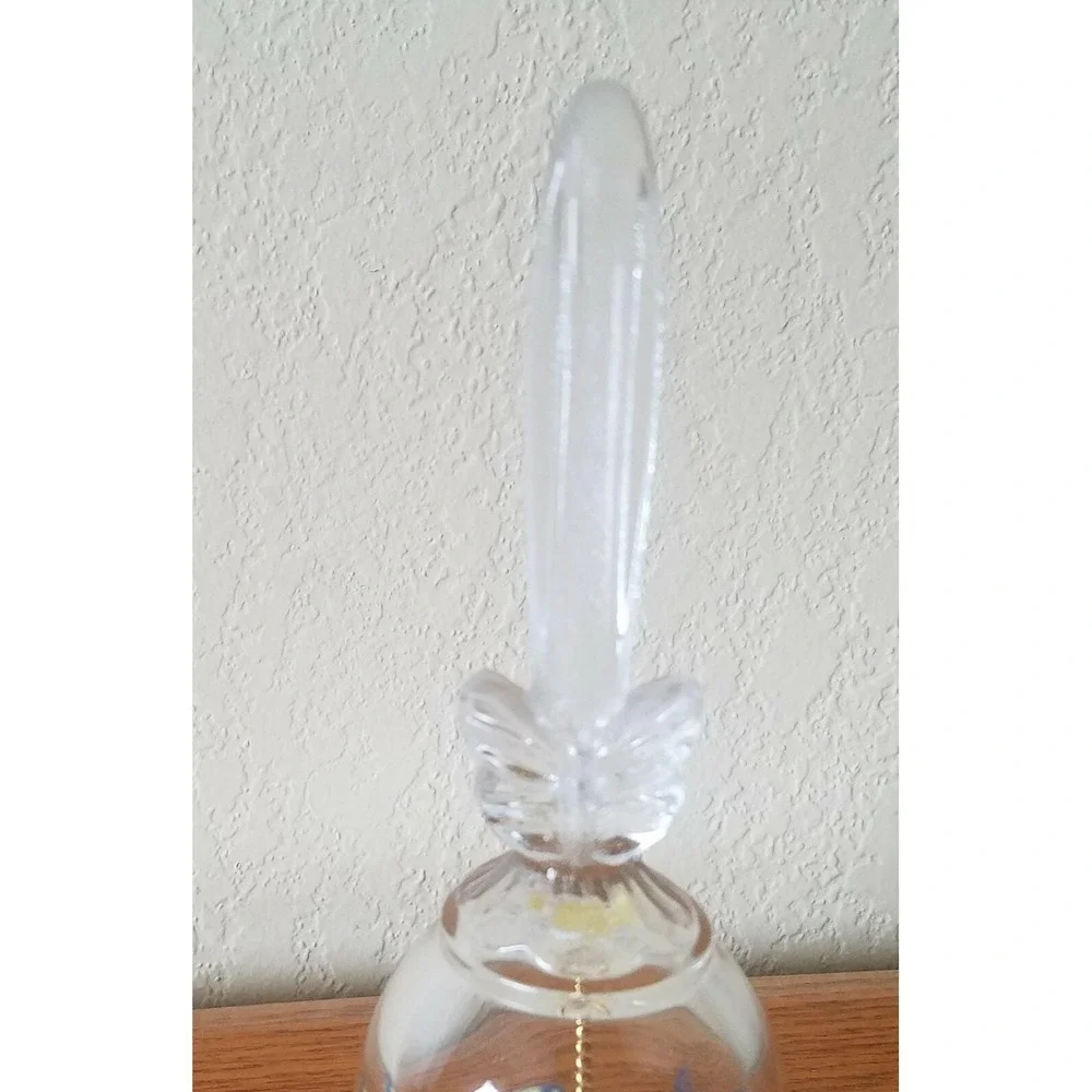 Avon Butterfly Floral 24% Full Lead Crystal Bell (1990)